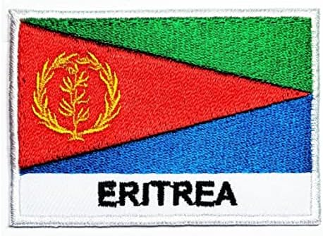 Кленплус 1, 7Х2, 6 ИНЧИ. Земја Еритреја Знаме Печ Знаме Амблем Униформа Шие Железо На Закрпи Плоштад Облик Знаме Мода Костим Шиење АПЛИКАЦИЈА