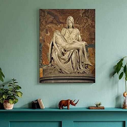 Постери за соба естетска Микеланџело Пиета гроздобер постери wallидни уметнички слики платно wallид декор дома украс дневна соба декор естетски