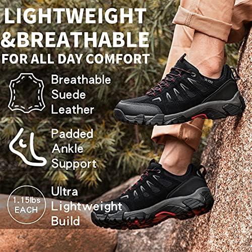 Shulouk машки водоотпорни чевли за пешачење лесни анти -лизгачки чизми на глуждот за дишење на патеки за патеки за патеки за патеки