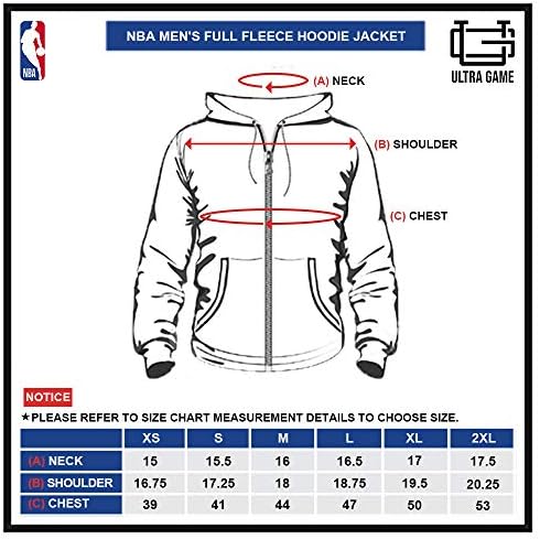 Ultra Game NBA Men's Maps Full Zip Fleece Hoodie Letterman Varsity јакна
