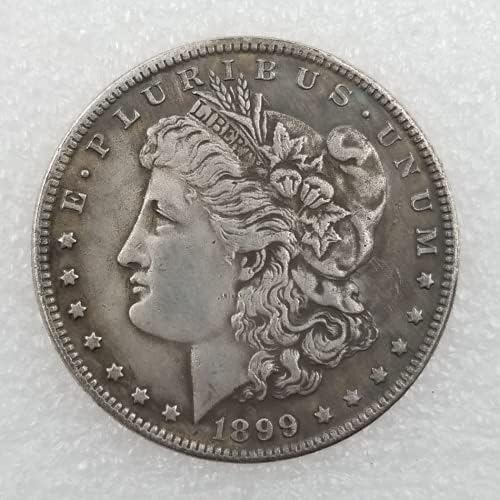 Кокрит копија 1899-Морган долар од сребрена монета-реплика во САД Стариот оригинален пред-монет со сувенири со монета за хобо колекција на монета