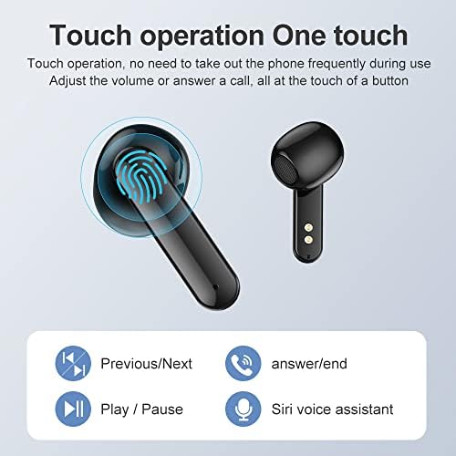 Ynker 2023editionBluetooth Слушалки.Bluetooth 5.2 Безжични Слушалки во Уво,LED Дисплеј ЗА Напојување IPX7 Водоотпорен Опсег