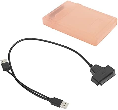 Јунир Адаптер Кабел, USB 2.0 Двоен Интерфејс Конверзија Кабел, SATA HDD/SSD Хард Диск Адаптер Кабел со 2.5 Во Заштити Кутија Одговара