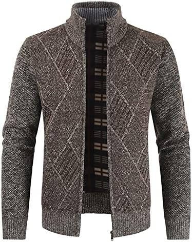 Dudubaby плус џемпер со големина за мажи есен и зимска мода лабава кардиган топол џемпер со јакна со качулка