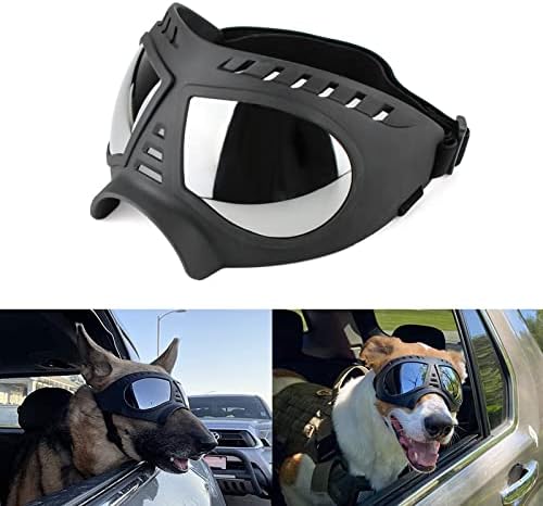 Очила за кучиња голема раса, заштита од сонце за заштита од светло за кучиња со средна раса, ветерници за големи кучиња маскираат