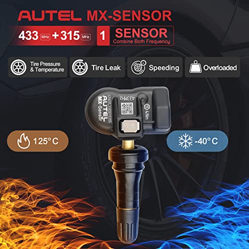 Autel TPMS сензори MX-сензор, сензор за замена на гуми со двојна фреквенција TPS218 за сите автомобили, исто како и OE сензорите, компатибилен