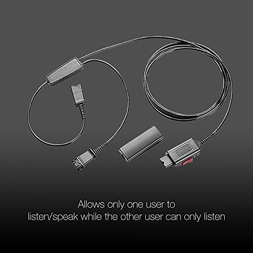Слушалки за слушалки во стилот на Plantronic Stilter и Телефонски кабел-супервизор Обука за агенти Y-Cord со Mute копче-компатибилен