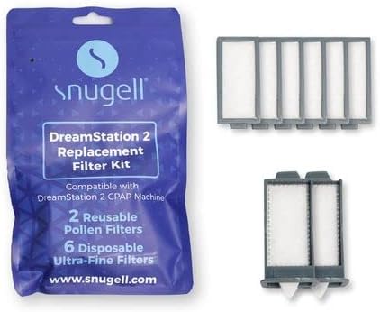 Комплет за филтрирање DreamStation 2 од Snugell® | Вклучува 2 филтри за еднократно поле на полен и 6 ултра-фини филтри за Dispble