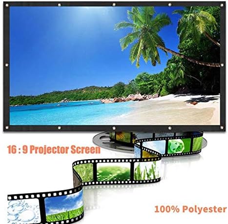 16: 9Д 3Д wallиден монтиран Проекциски екран 60/72/84/100/120 инчен проектор екран со влакна од платно завеса за домашно кино за домашно