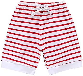 Одасдо бебе момче Мој прва 4 -ти јули патриотска облека Starвезда и шарени ромперски каросерии + панталони со шорцеви 2 парчиња облека