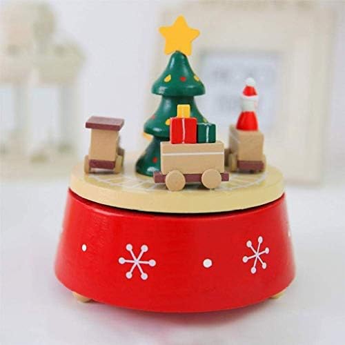 Музичка кутија HGVVNM - Божиќна ротирачка музичка кутија Внатрешна декорација ， музичка кутија за новогодишни елки, Божиќна шема убаво