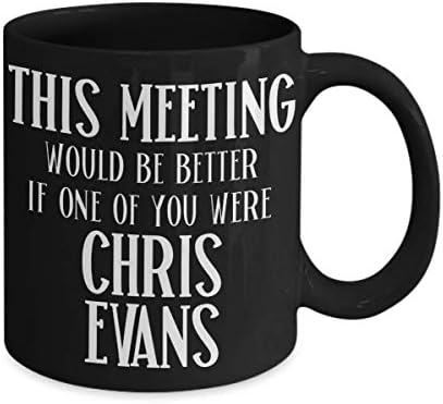 Црна кригла Крис Еванс за најдобар пријател Капетан Америка Фан Куп за соработник шеф Божиќна шолја за кафе