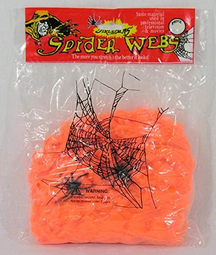 Ноќта на вештерките пајак за мрежење портокалова 0,5oz w/ 2 пајаци PKG/ 1
