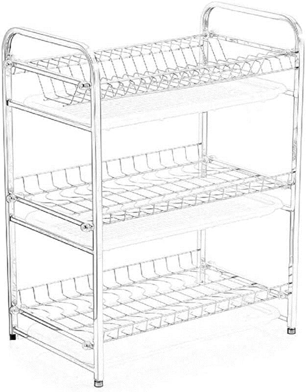 DVTEL Rack Rack со држач за прибор за јадење решетката за складирање на прибор за складирање 304 Опрема за кујна од не'рѓосувачки челик 3 резерви на решетката на решетката н?