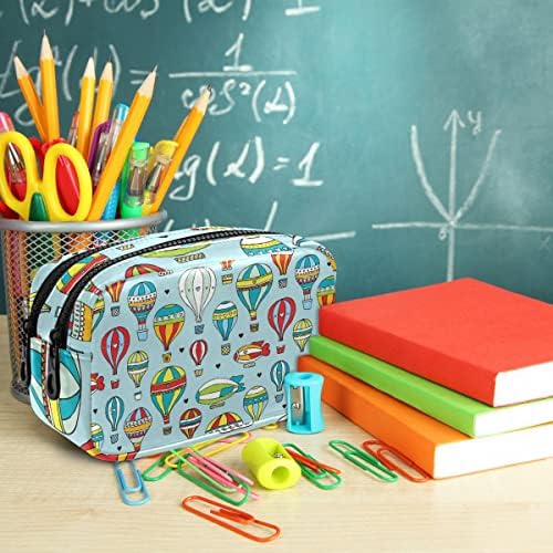 Случај за молив со балон со топол воздух, со голем капацитет, торбичка за молив, преносна козметичка торба, за училишен канцелариски