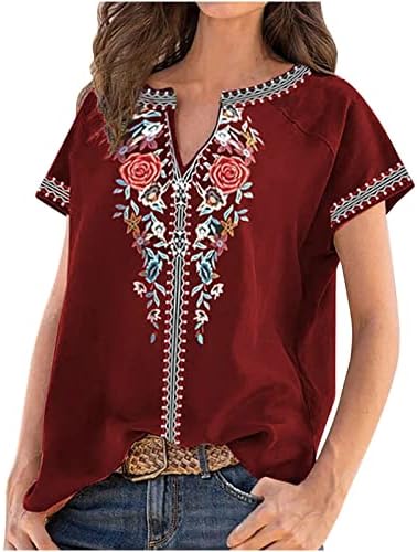 Краток ракав против вратот Пони цветниот фустан викторијански ренесанса селанец Steampunk Топ маичка дама памучна блуза SD