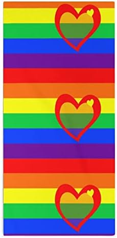 ЛГБТ знамето на гордоста или знамето на гордоста на виножитото, пешкир за миење садови 28,7 x13,8 крпи за лице Суперфинирано влакно