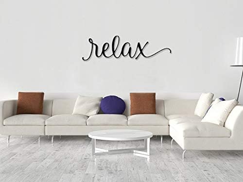 Godblessign Relax Metal Sign, Sign, Metal Wallиден декор за домашно кујно кафе, бар, бар, бар, декор на фарма, куќиште за домаќинство,