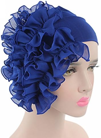 Womenените цветни гравчиња цврста боја на глава за жени за жени гроздобер турбан капа удобна лесна руфла муслиманска глава