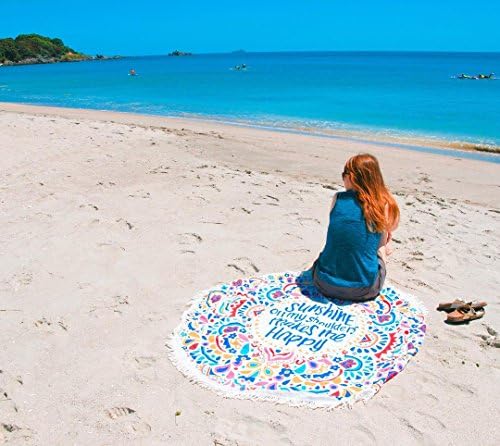 Сонцето на синиот остров ме прави среќно ќебе за плажа, мулти
