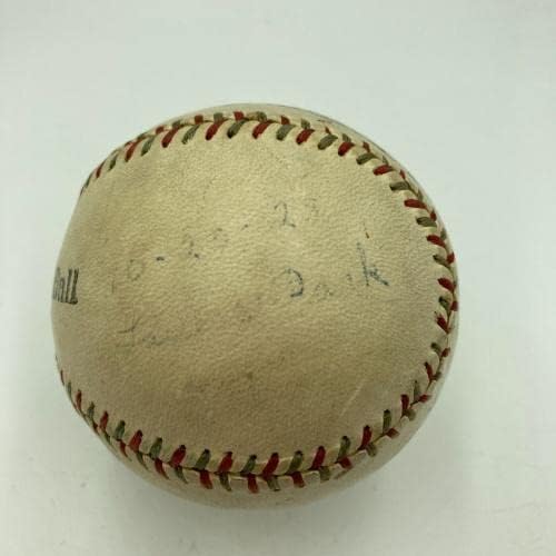 Бабе Рут Лу Гериг Jimими Фокс го потпиша бејзболот од 1920 -тите JSA COA - Автограм Бејзбол