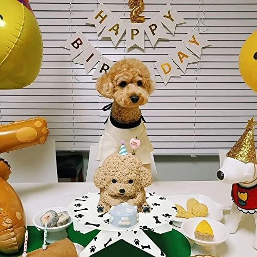 Додаток за роденденска забава за кучиња - 2 парчиња кучиња за роденденска торта штанд поставено за слатки кучиња торта украси миленичиња куче