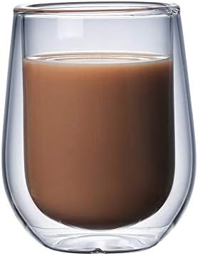 Чаши За пиење Комплет Од 4 Стаклени Чаши Со Двојни Ѕидови Изолирана Кригла Комплет Сок Од Кафе Млеко Пиво Чаши За Пијалоци За Домашна Канцеларија