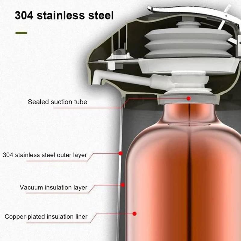 Liuzh 3L не'рѓосувачки челик изолирана вакуумска шише со вакуумски термос Двоен слој 24 часа Чувајте топла колба за топла вода со вода