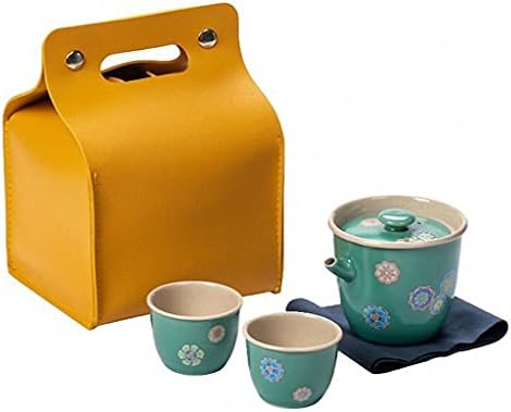 Walnuta 1 тенџере 2 чаши рачно изработена декорална преносна чај сет керамички патнички чај услуга за ретро кунг фу чај услуга
