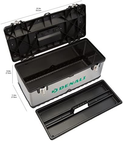 Амазон бренд - кутија за алатки Денали со метални брави, 23 -инчи