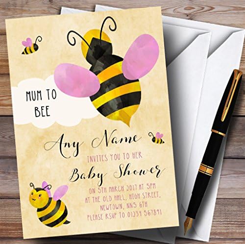 Девојки Бумбари Пчела Облак Покани Бебе Туш Покани