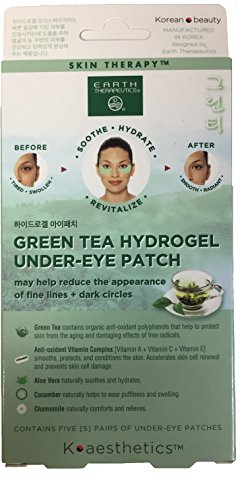 Земјината терапевтика хидрогел под пакетот за очи, колаген и зелен чај пакет