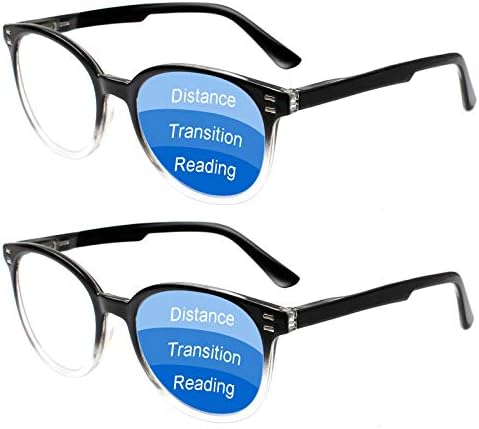 Videbla Прогресивни чаши за читање со мултифокус Сина светлина блокирајќи ги жените и мажите, компјутерски читатели против очите/сјај