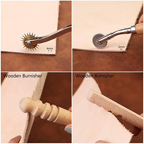 Gretd Професионална кожна занаетчиска алатки комплет за шиење на рака за шиење на шалчиња за резба работа седло поставена додатоци DIY