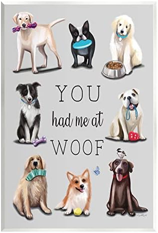 СТУПЕЛ ИНДУСТРИИ што ме имавте во Woof Разиграни кучиња Wallидна плакета уметност, дизајн од Елизабет Тиндал