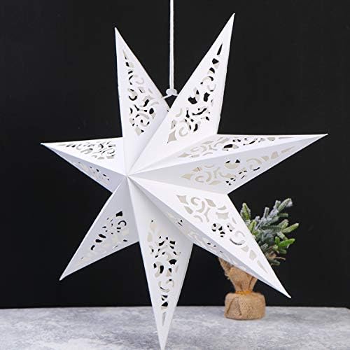 Лиобо хартиени starвездички фенери: шуплива висечка абажур, светлосна покривка на starвезди, приврзоци за фенер за Божиќна роденденска