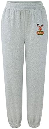 2022 џемпери за жени трендовски обични високи половини редовни широки панталони за нозе Снежен човек пешачење атлетски обични џемпери