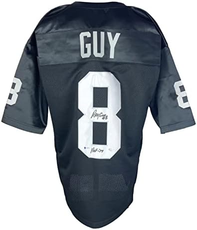 Реј Гај потпиша сопствен црн про-стил фудбалски дрес Хоф 14 испишан бас