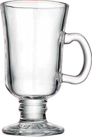 Секојдневен сет на Главер од 2 ирски чаши за кафе - старомоден секојдневен сет на стаклени чаши - 8 мл свадба ирски кригла пакет - со практична