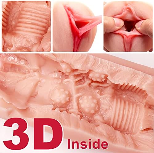 Чаша за машки мастурбатори со 7,9 инчи Интертебилна длабока, реална текстура вагината џебна пичка ултра-мека машка шетач за возрасни