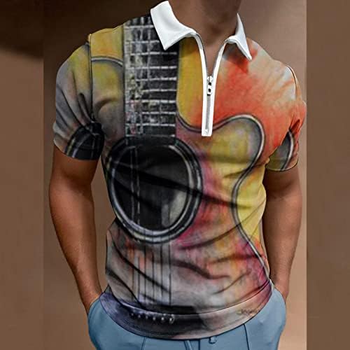 Пекак Мажи Летна 3д Печатена Секојдневна Блуза Ревер Патент Кратки Ракави Кошула Облека Маица