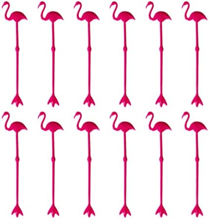 ПРЕТИЗУМ Божиќен Декор 12 парчиња Фламинго Коктел Мешалки Тропски Коктел Мешање Стап Мраз Пијалок Промешајте Бар Чај Кафе Мешање Прачка Стапчиња