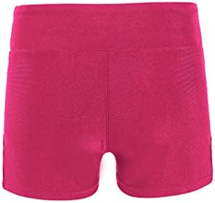 TTAO Девојки девојки со цврста боја, строги панталони за кратки панталони за летни спортски шорцеви за спортска облека за фитнес во