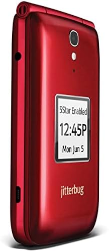 Jitterbug 8 GB флип мобилен телефон - црвено