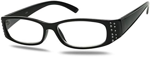 Shadyveu правоаголни очила за читање Зголемувачки читатели тенок лесен ринестон