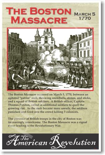 Американска револуција: Масакрот во Бостон - Постер за училница