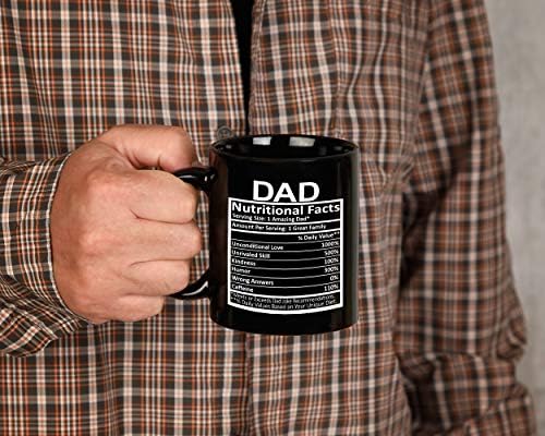 Тато подароци од ќерка, син, деца - тато хранливи факти Смешна гама подарок кафе кригла за татковци - квалитетна чаша за кафе