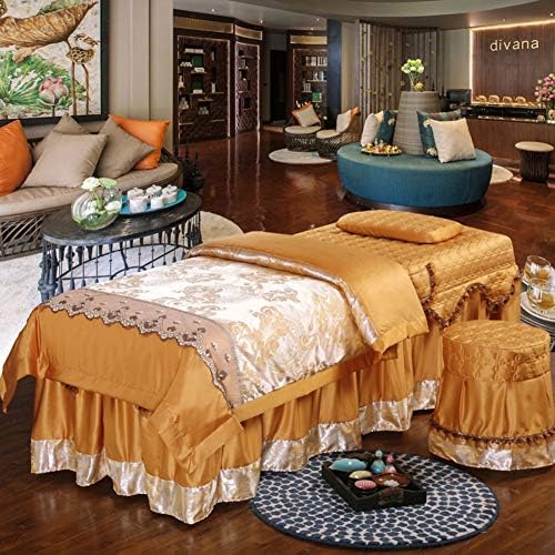 Постелнини за масажа за мека убавина, Европски стил Едноставен лист за масажа поставува 4-парчиња за кревет за кревет со кревет со