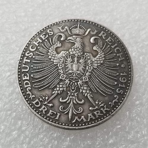 Антички Занаети 1915 Германија 3 Марк-Вилијам Ернст Копија Монета 624