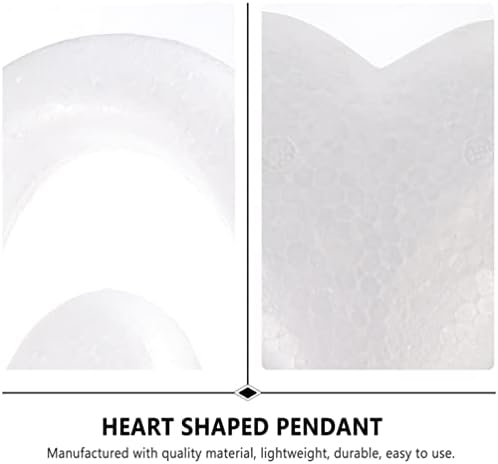 Bestoyard White Decor 2pcs Занаетчиска пена во форма на срце во форма на срце во форма на пена од пена за занаетчиски моделирање пена